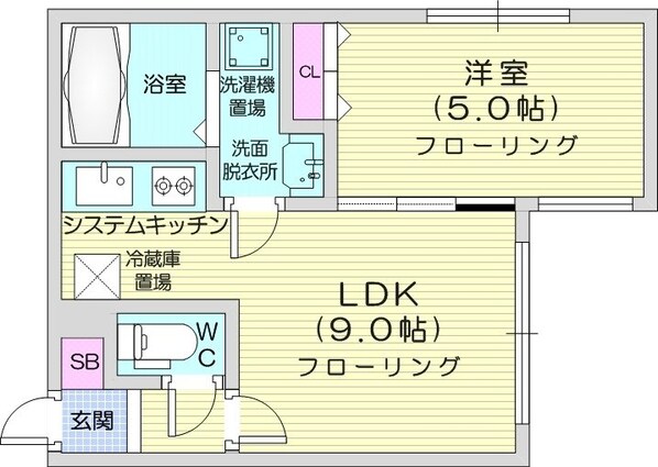 白石駅 徒歩30分 4階の物件間取画像